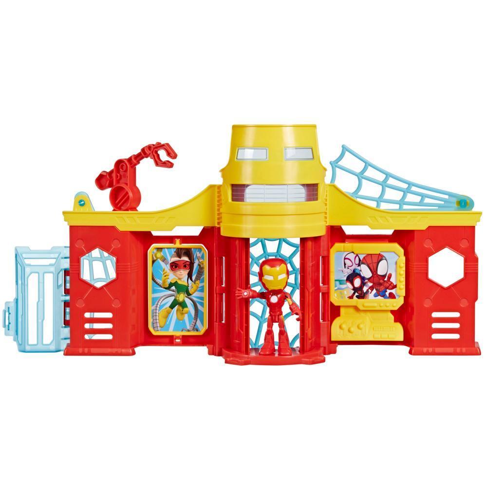 Marvel Spidey and His Amazing Friends Stark Tower Playset, 4" Iron Man Figure, Ages 3+ product thumbnail 1