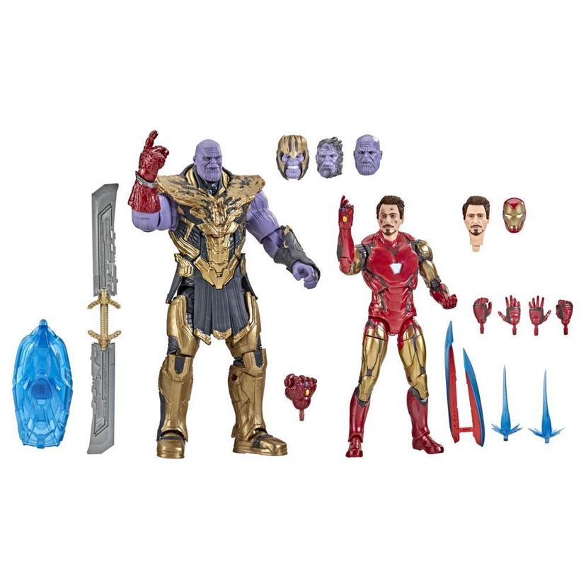Hasbro Marvel Legends Series 6-inch Scale Action Figure Toy 2-Pack Iron Man Mark 85 vs. Thanos, Includes Premium Design and 8 Accessories product image 1