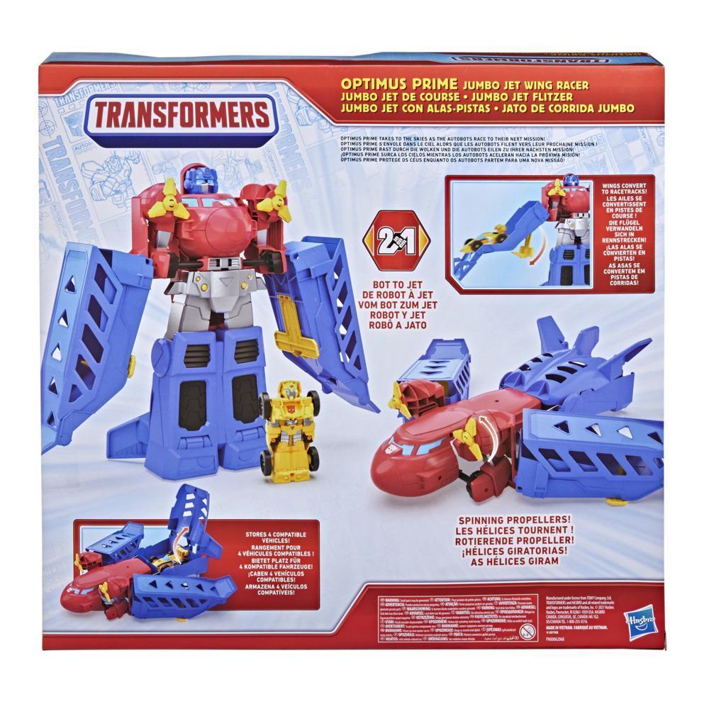 Transformers Toys Optimus Prime Jumbo Jet Wing Racer Playset with 4.5-inch Bumblebee Figure, Ages 3 and Up, 15-inch product thumbnail 1