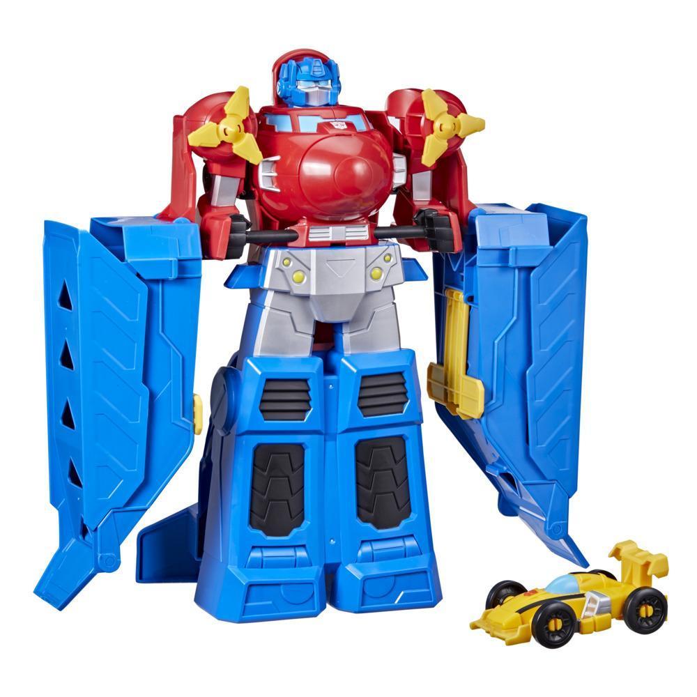 Transformers Toys Optimus Prime Jumbo Jet Wing Racer Playset with 4.5-inch Bumblebee Figure, Ages 3 and Up, 15-inch product thumbnail 1