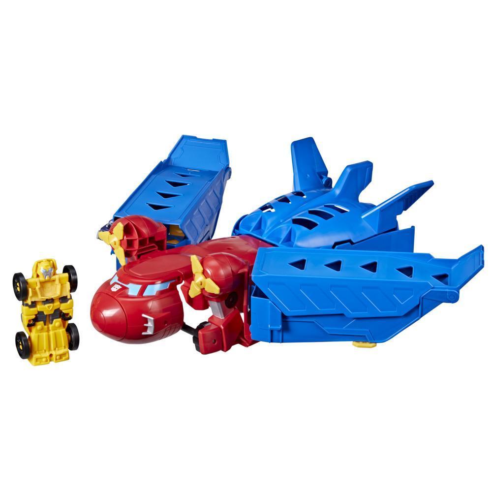 Transformers Toys Optimus Prime Jumbo Jet Wing Racer Playset with 4.5-inch Bumblebee Figure, Ages 3 and Up, 15-inch product thumbnail 1