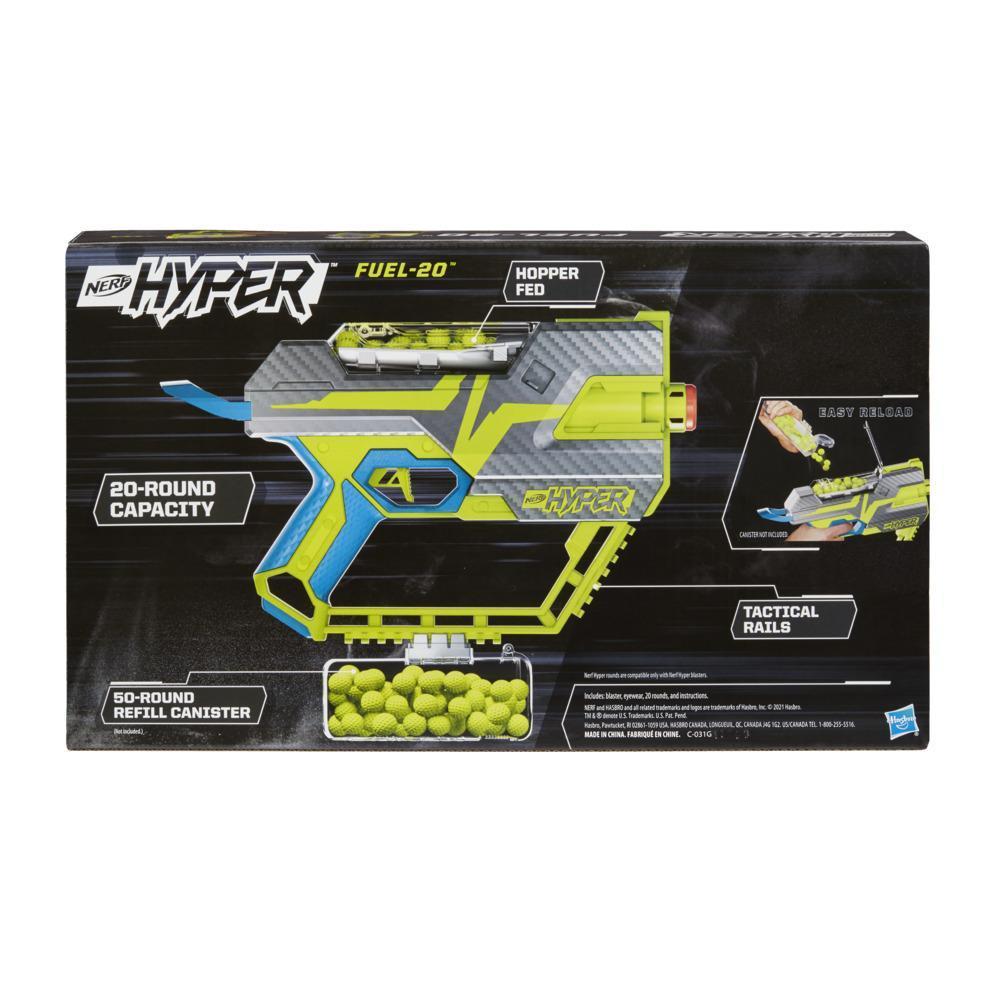 Nerf Hyper Fuel-20 Blaster, 20 Nerf Hyper Rounds, Up To 110 FPS Velocity, Hopper Fed, 20-Round Capacity, Easy Reload product thumbnail 1