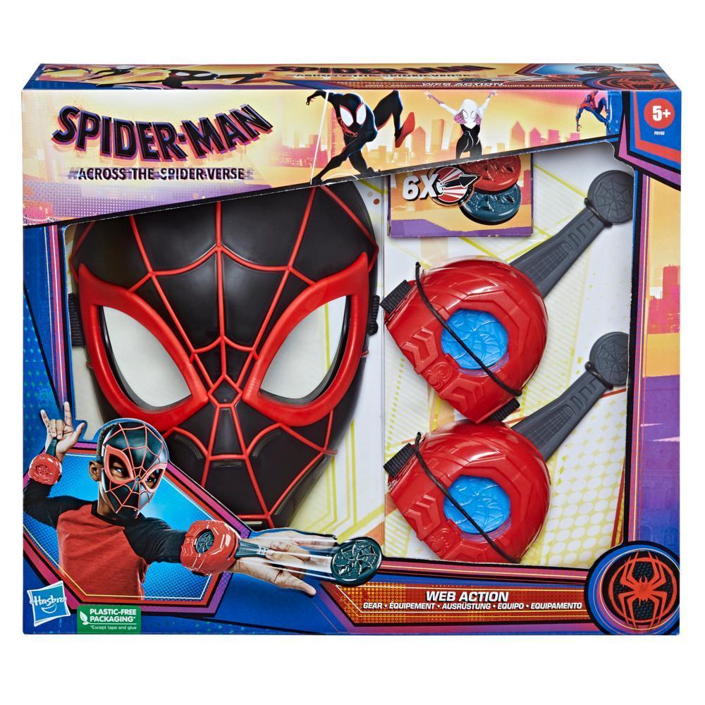 Marvel Spider-Man: Across the Spider-Verse Web Action Gear, Miles Morales Mask and Gauntlets for Kids Ages 5 and Up product thumbnail 1