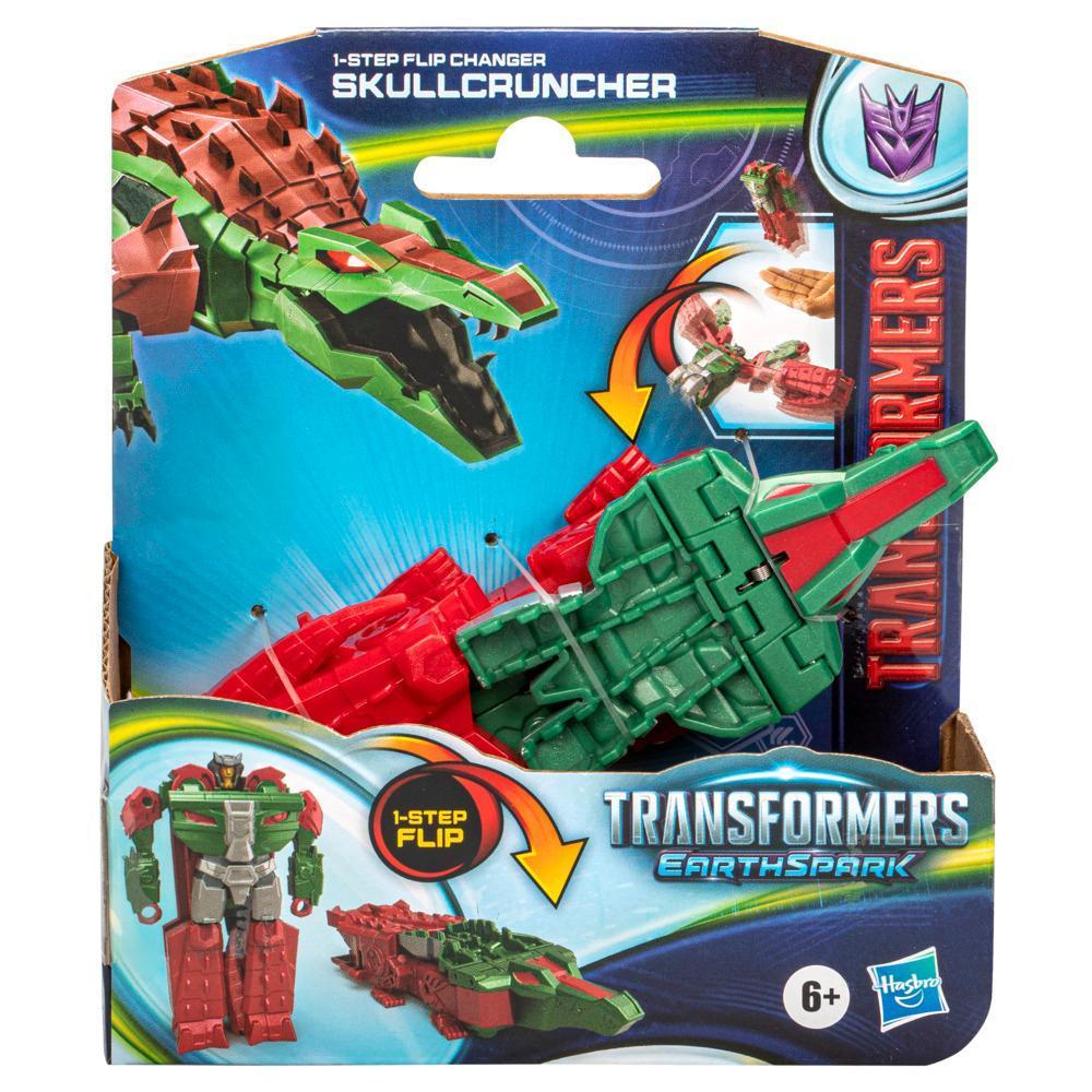 Transformers Toys EarthSpark 1-Step Flip Changer Skullcruncher 4" Action Figure, Ages 6+ product thumbnail 1