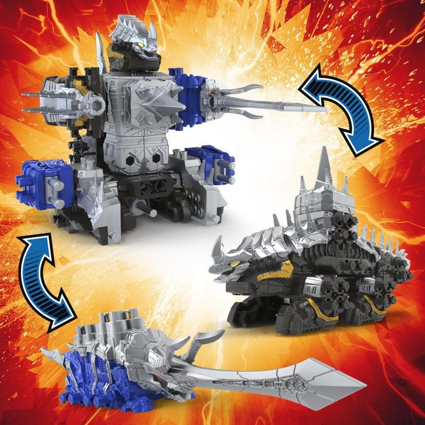 Power Rangers Dino Fury Tricera Blade and Stego Spike Zord Toys For Kids Ages 4 and Up Zord Link Custom Build System product image 1