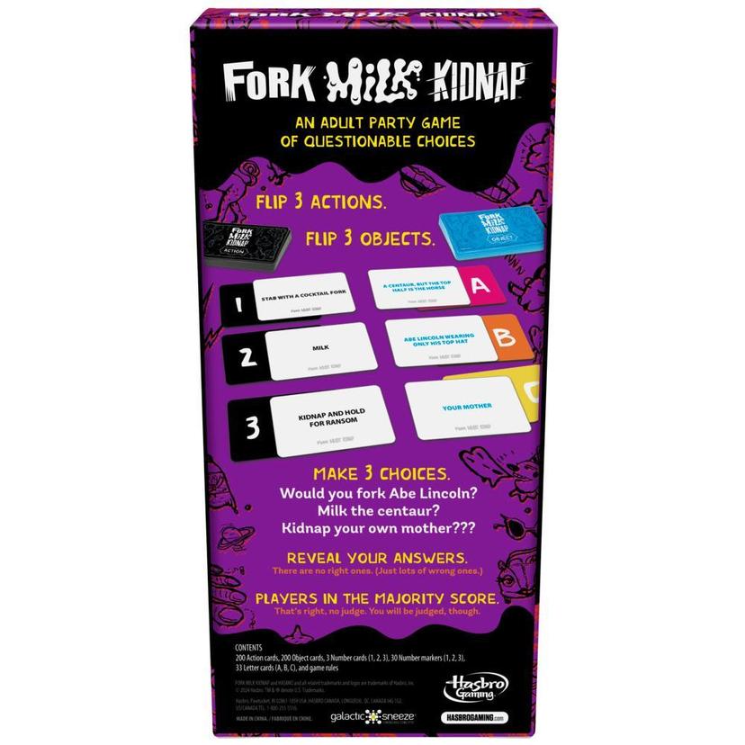 Fork Milk Kidnap Party Game for Adults Only, Hilarious NSFW Adult Card Games for 3 to 10 Players, Ages 17+ product image 1