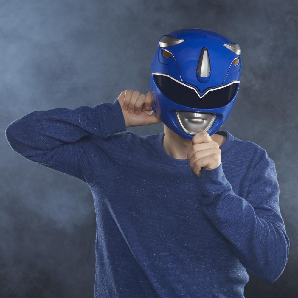 Power Rangers Lightning Collection Mighty Morphin Blue Ranger Premium Collector Helmet Full-Scale for Display, Roleplay, Cosplay product thumbnail 1