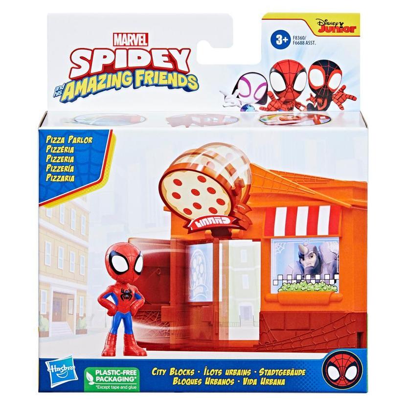 Marvel Spidey and His Amazing Friends City Blocks Spidey Pizza Parlor Kids Playset product image 1