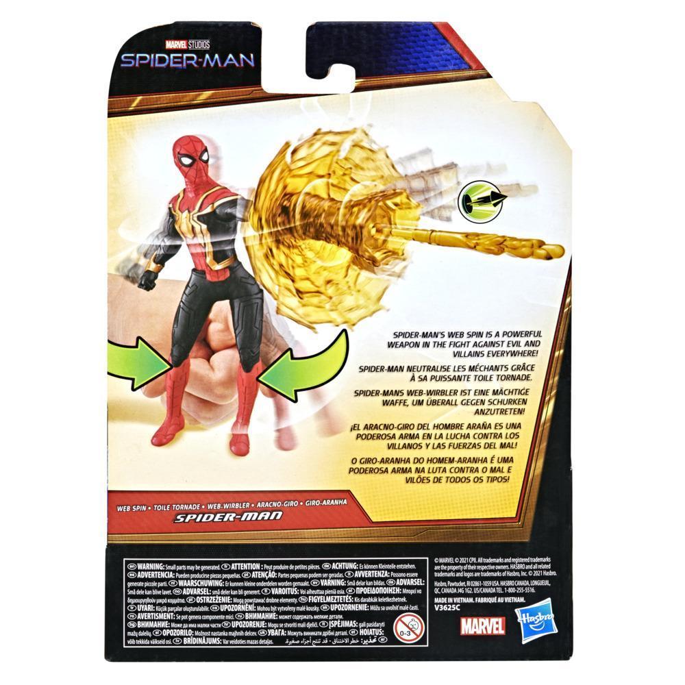 Marvel Spider-Man 6-Inch Deluxe Web Spin Spider-Man Movie-Inspired Action Figure Toy With Weapon Attack Feature, Ages 4 and Up product thumbnail 1