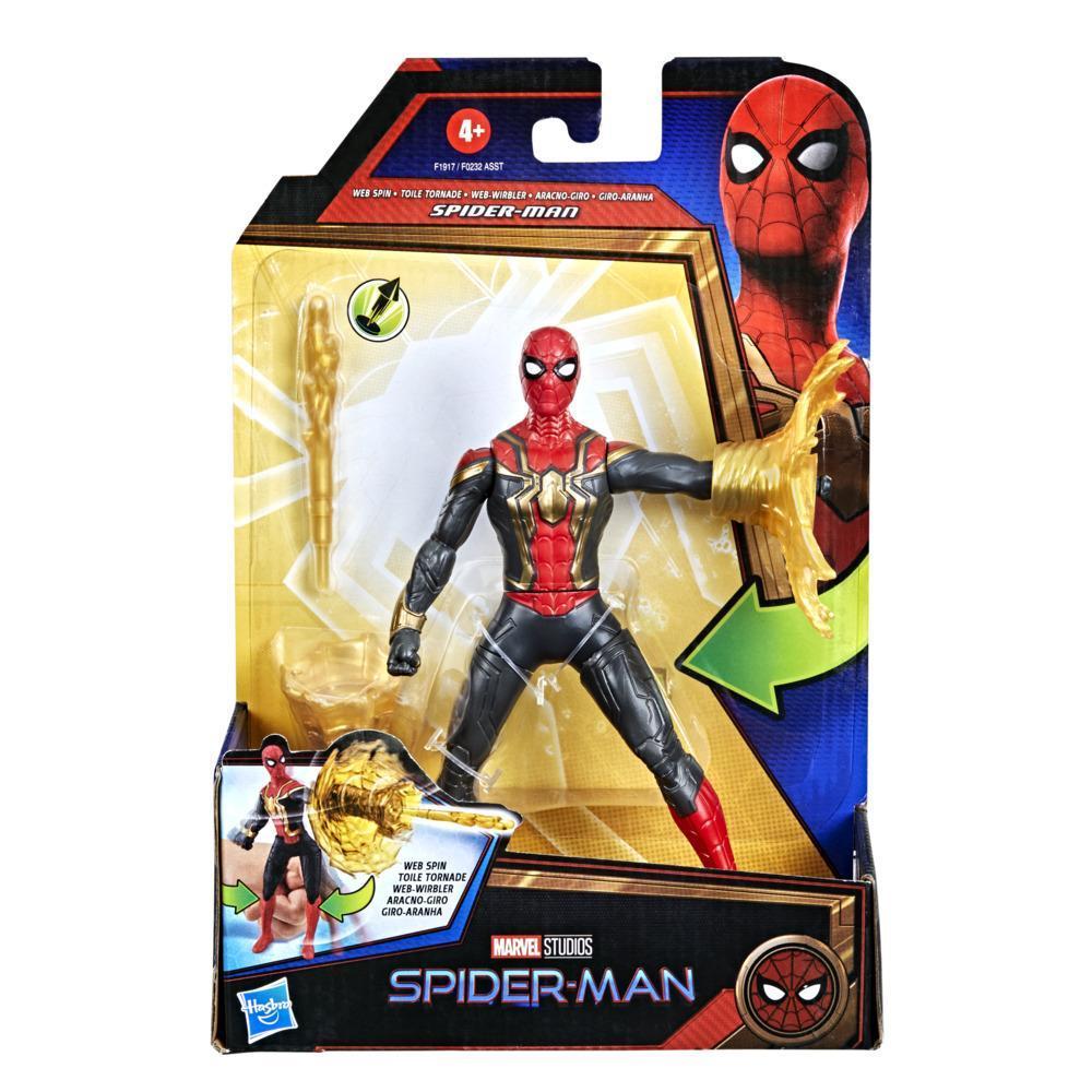 Marvel Spider-Man 6-Inch Deluxe Web Spin Spider-Man Movie-Inspired Action Figure Toy With Weapon Attack Feature, Ages 4 and Up product thumbnail 1