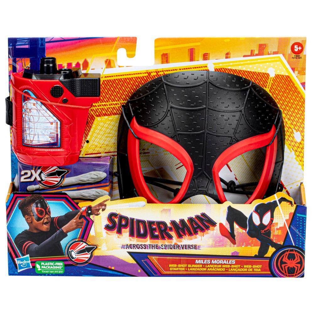 Marvel Spider-Man: Across the Spider-Verse Miles Morales Web-Shot Slinger Mask and Blaster Set for Kids Ages 5 and Up product thumbnail 1