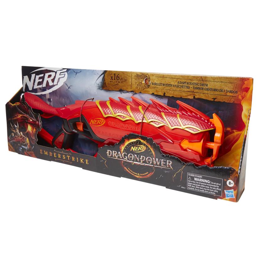 Nerf DragonPower Emberstrike Blaster, Inspired by Dungeons and Dragons, 8-Dart Drum, 16 Nerf Darts, Dart Storage product image 1