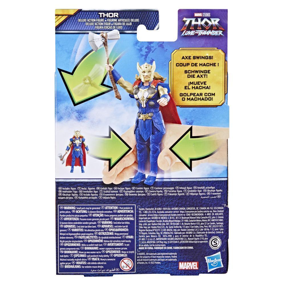 Marvel Studios' Thor: Love and Thunder Thor Toy, 6-Inch-Scale Deluxe Figure with Action Feature for Kids Ages 4 and Up product thumbnail 1