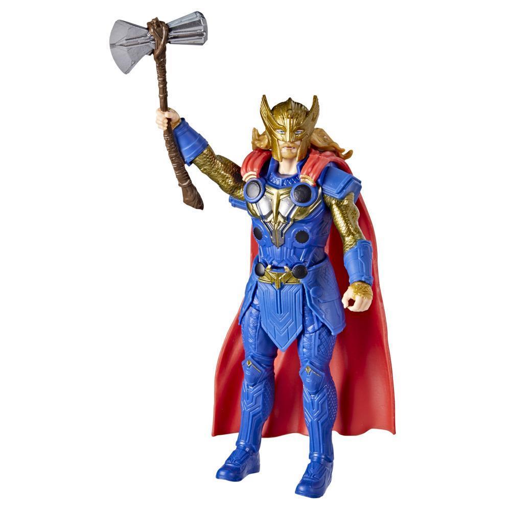 Marvel Studios' Thor: Love and Thunder Thor Toy, 6-Inch-Scale Deluxe Figure with Action Feature for Kids Ages 4 and Up product thumbnail 1