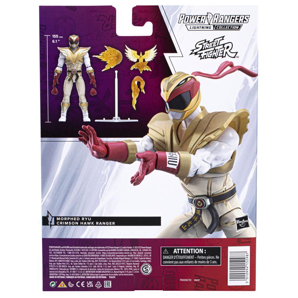 Power Rangers X Street Fighter Lightning Collection Morphed Ryu Crimson Hawk Ranger Collab Figure product thumbnail 1