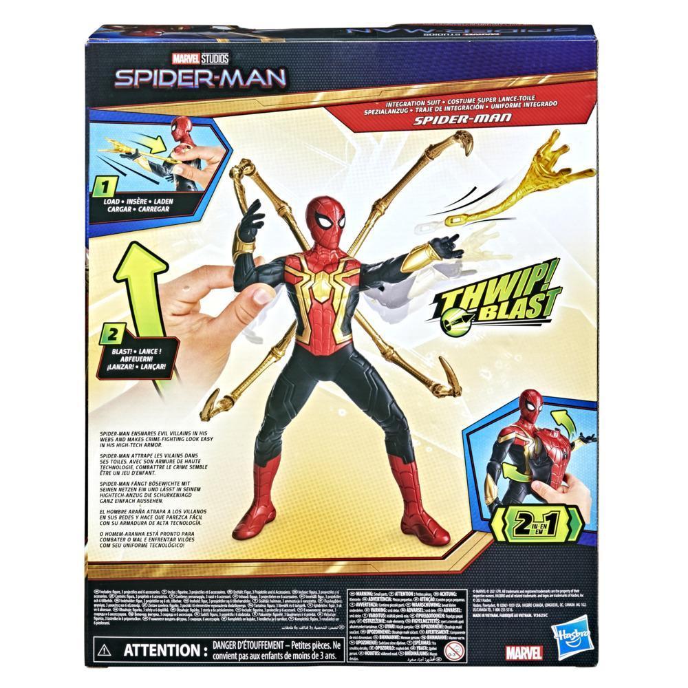 Marvel Spider-Man Deluxe 13-Inch-Scale Thwip Blast Integrated Suit Spider-Man Action Figure, Suit Upgrades, and Web Blaster product thumbnail 1