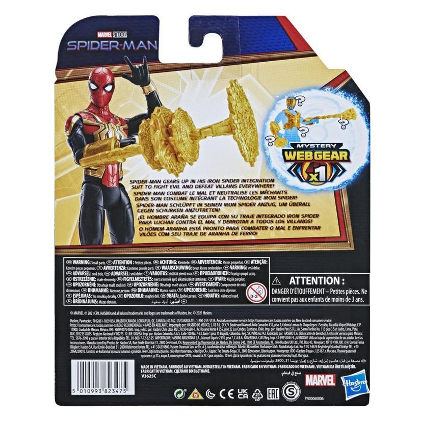 Marvel Spider-Man 6-Inch Mystery Web Gear Iron Spider Integrated Suit, 1 Mystery Web Gear Armor Accessory and  1 Character Accessory, Ages 4 and Up product image 1