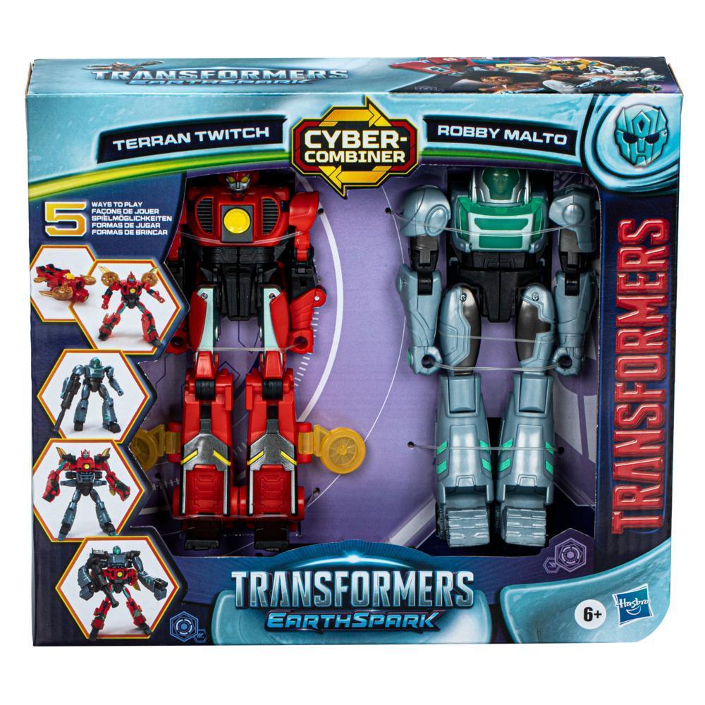 Transformers Toys EarthSpark Cyber-Combiner Terran Twitch and