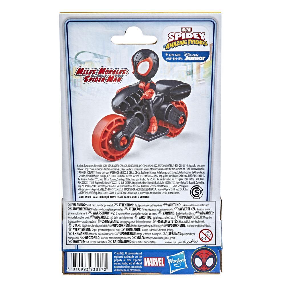 Marvel Spidey and His Amazing Friends Miles Morales: Spider-Man Figure with Motorcycle Preschool Toy, Ages 3 and Up product thumbnail 1