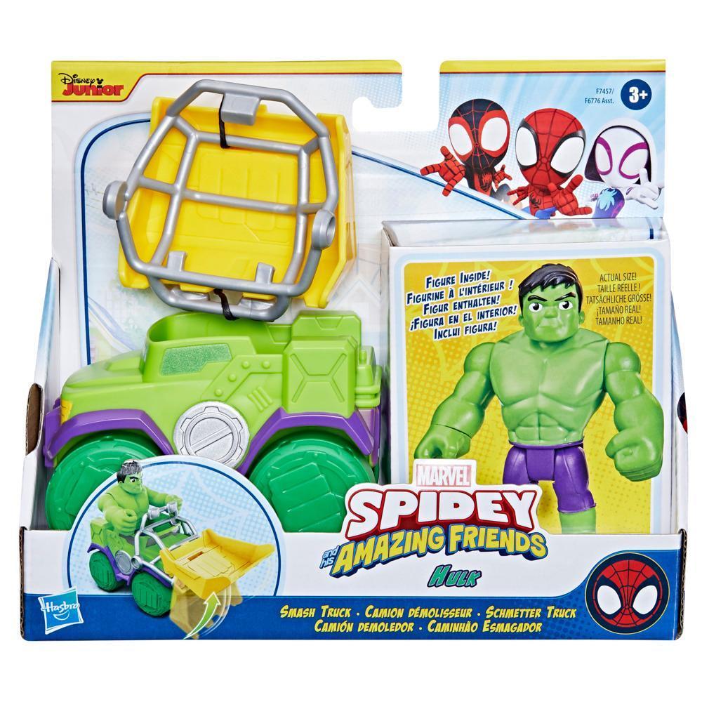 Marvel Spidey and His Amazing Friends Hulk Smash Truck Set, Action Figure, Vehicle, and Accessory product thumbnail 1