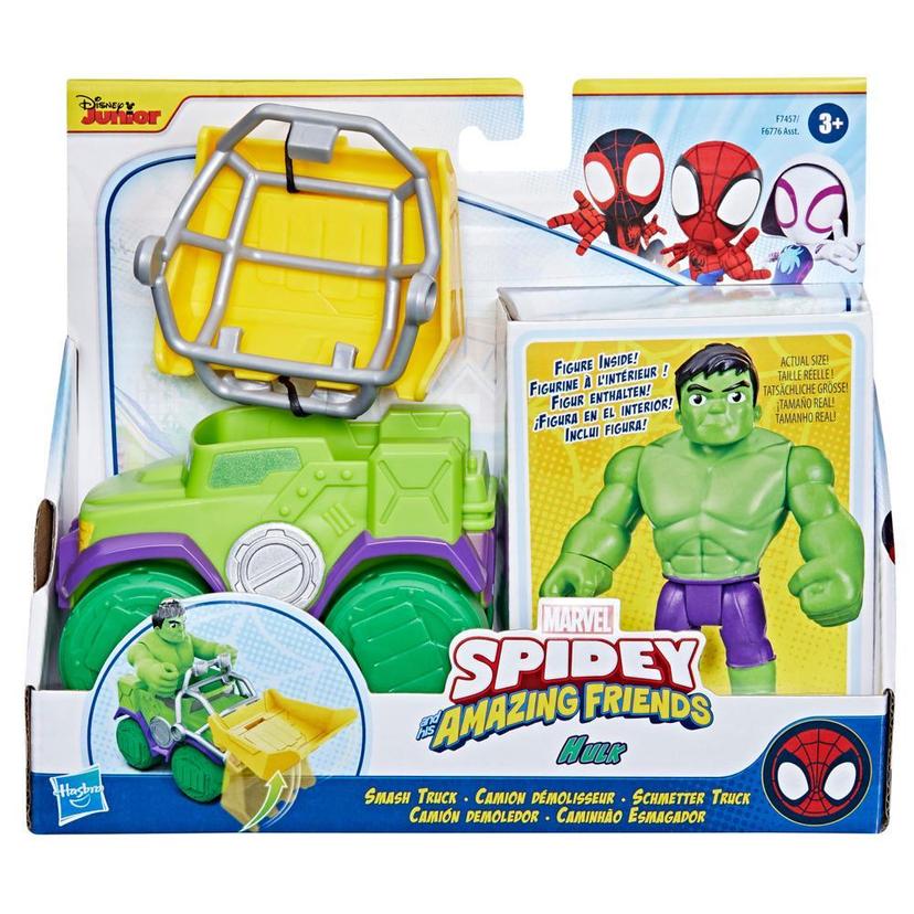 Marvel Spidey and His Amazing Friends Hulk Smash Truck Set, Action Figure, Vehicle, and Accessory product image 1