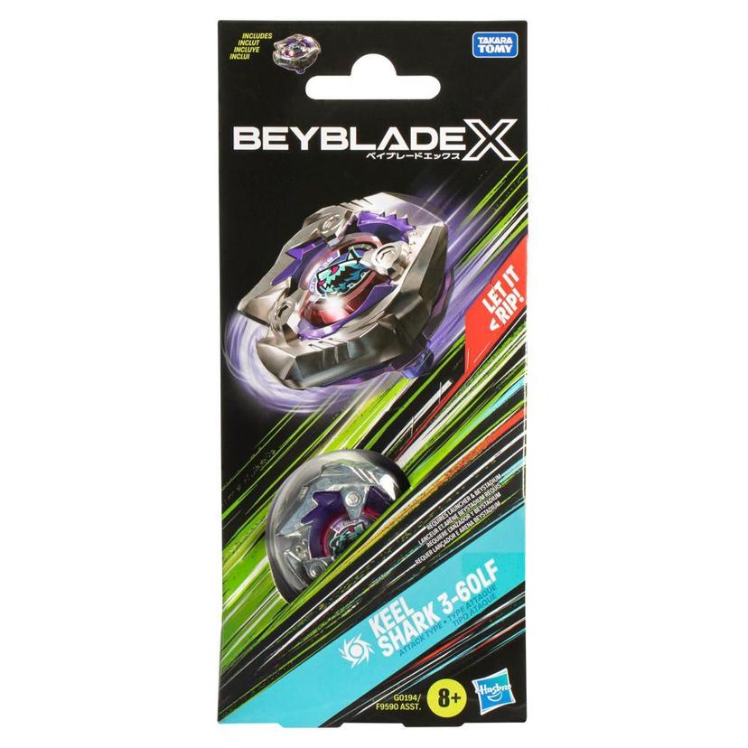 Beyblade X Keel Shark 3-60LF Booster Pack Set with Attack Type top, Ages 8+ product image 1