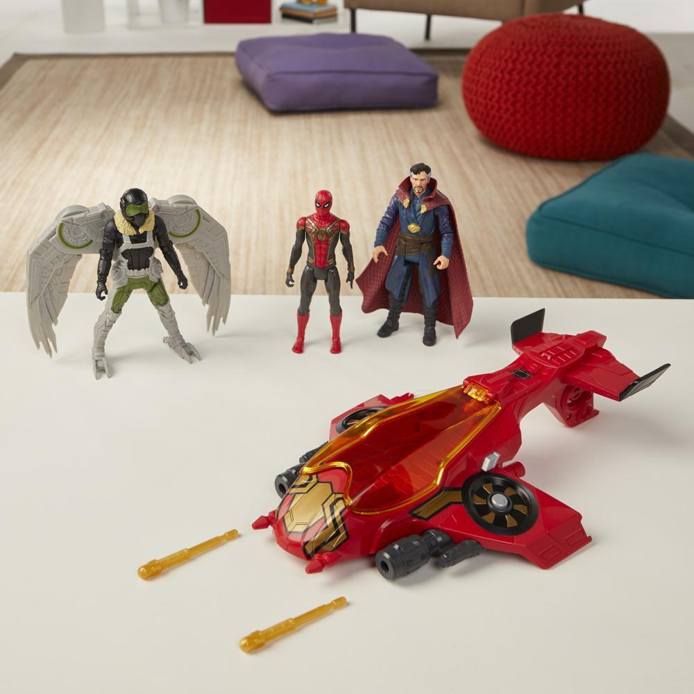 Marvel Spider-Man Spider Escape Jet, 6-Inch Scale Spider-Man, Doctor Strange, and Marvel's Vulture, 4 Projectiles, Ages 4 and Up product thumbnail 1