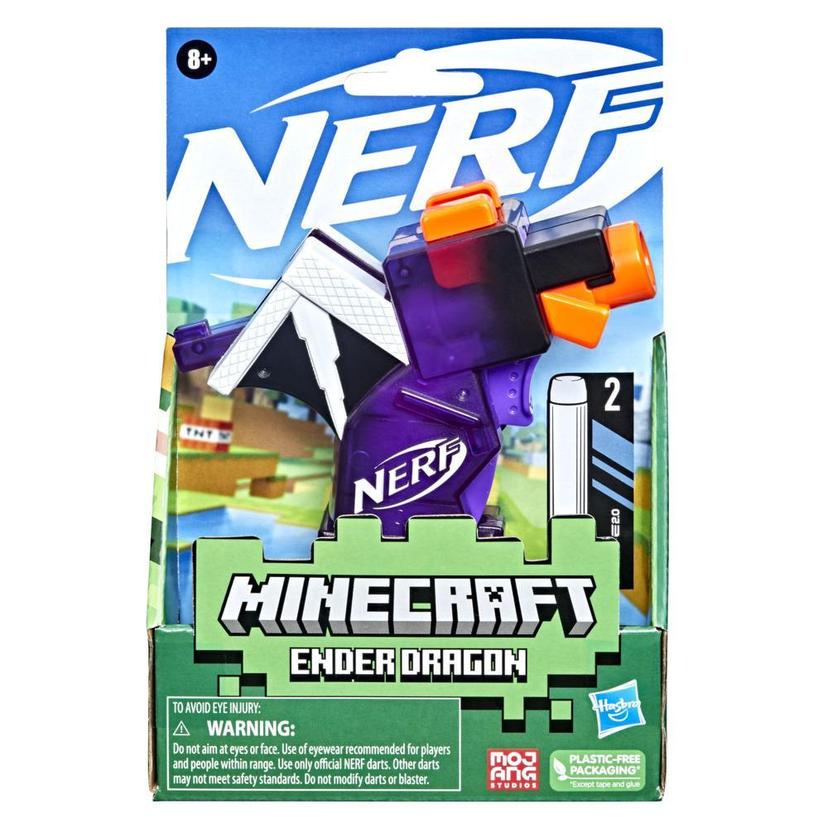 Nerf MicroShots Minecraft Ender Dragon Mini Blaster, Minecraft Dragon Mob  Design, Includes 2 Official Nerf Elite Darts - Nerf