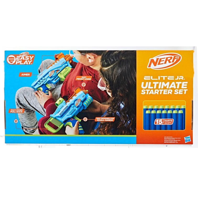 Nerf Elite Junior Racer Easy Play Dart Blaster with 4 Nerf Elite Darts, Nerf  Blaster Outdoor Toys - Nerf