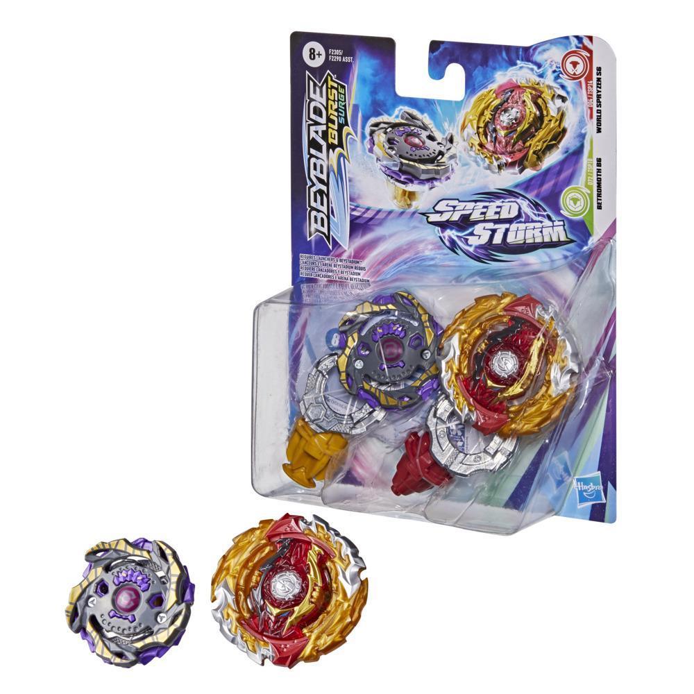 Beyblade Burst Surge Speedstorm World Spryzen S6 and Betromoth B6 Spinning Top Dual Pack -- Battling Game Top Toy product thumbnail 1
