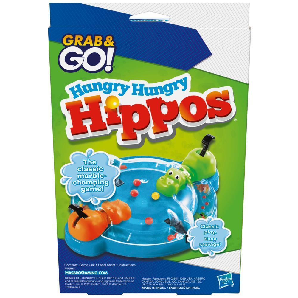 Hungry Hungry Hippos Grab and Go Game for Ages 4+, Travel Game, Includes 2 Chomping Hippos product thumbnail 1