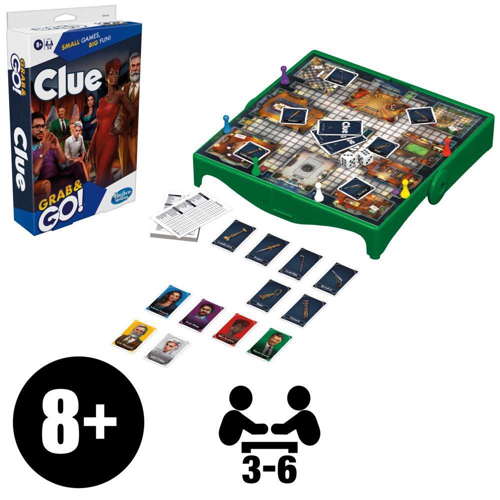 Clue Grab and Go Game for Ages 8 and Up, Portable Game for 3-6 Players, Travel Game product thumbnail 1