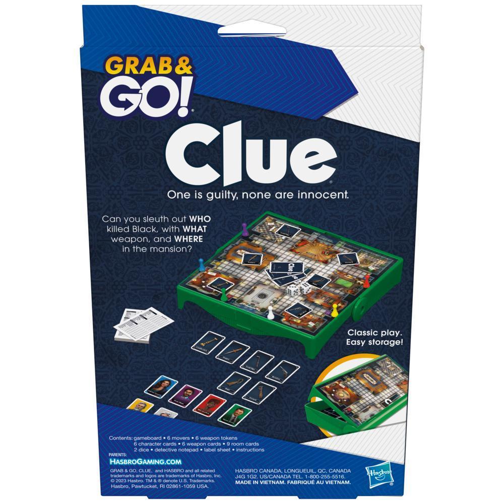 Clue Grab and Go Game for Ages 8 and Up, Portable Game for 3-6 Players, Travel Game product thumbnail 1