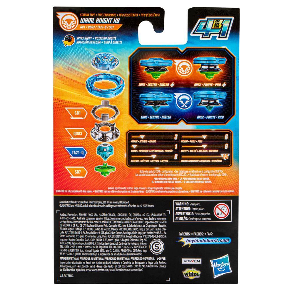 Beyblade Burst QuadStrike Whirl Knight K8 Starter Pack, Battling Game Toy with Launcher product thumbnail 1