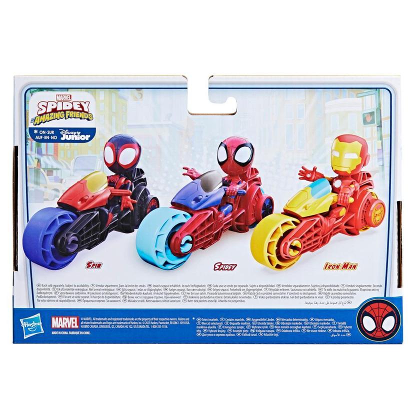 Marvel Spidey and His Amazing Friends, Iron Man Action Figure & Toy Motorcycle Playset product image 1