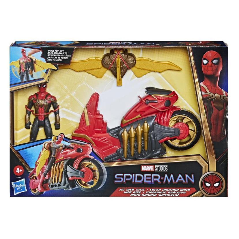 Marvel Spider-Man 6-Inch Jet Web Cycle Vehicle and Action Figure Toy With Wings, Spider-Man Movie-Inspired, For Age 4 and Up product image 1