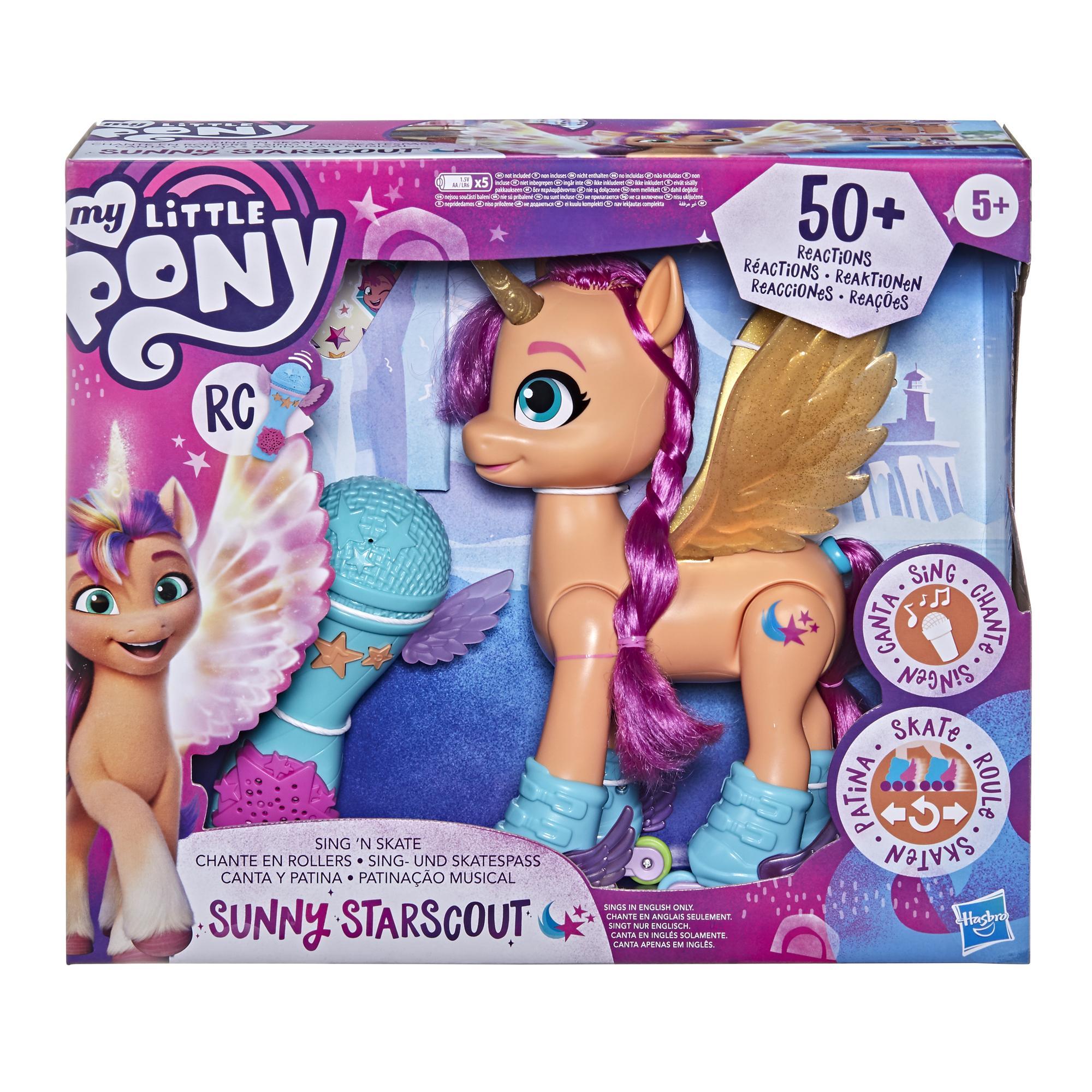 My Little Pony: A New Generation Movie Sing 'N Skate Sunny Starscout - 9-Inch Remote Control Toy, 50 Reactions, Lights and Music product thumbnail 1
