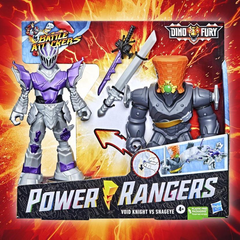 Power Rangers Dino Fury Battle Attackers 2-Pack Void Knight vs. Snageye Kicking Action Figure Toys For Ages 4 and Up product image 1