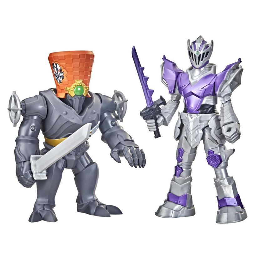 Power Rangers Dino Fury Battle Attackers 2-Pack Void Knight vs. Snageye Kicking Action Figure Toys For Ages 4 and Up product image 1