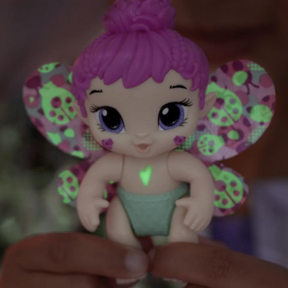 Baby Alive Glo Pixies Minis Doll, Berry Bug, Glow-In-The-Dark 3.75-Inch Pixie Toy with Surprise Friend, Kids 3 and Up product thumbnail 1