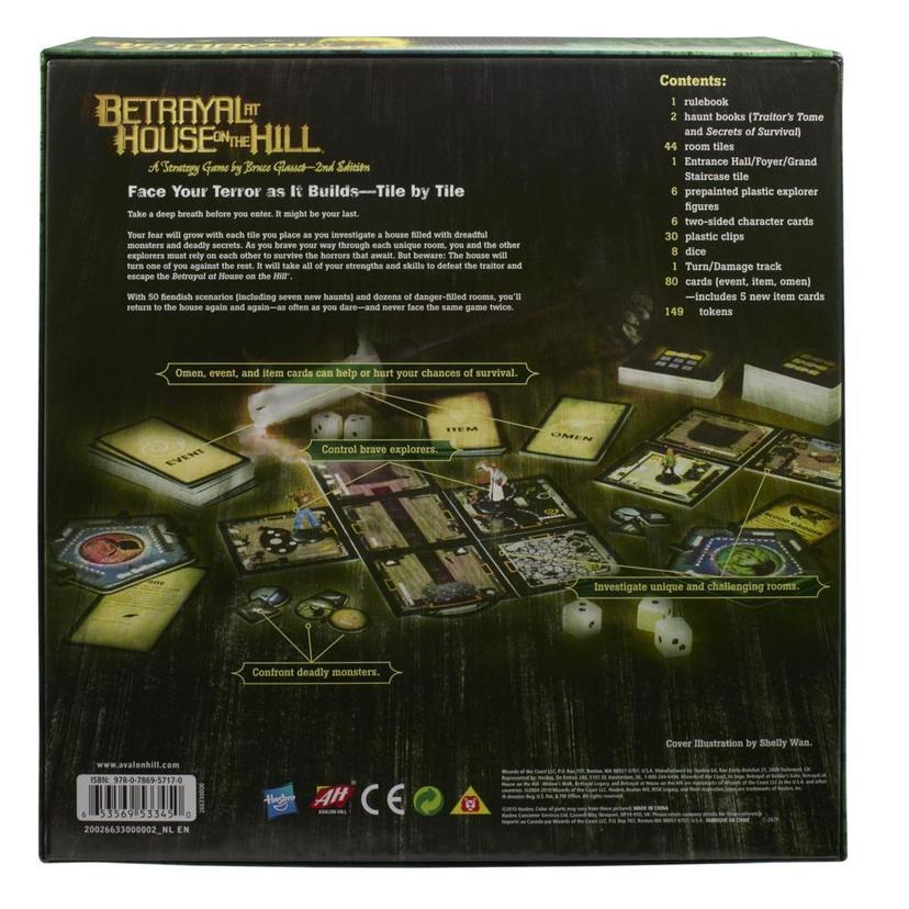 Avalon Hill Betrayal at House on the Hill Second Edition Cooperative Board Game, for Ages 12 and Up for 3-6 Players product image 1