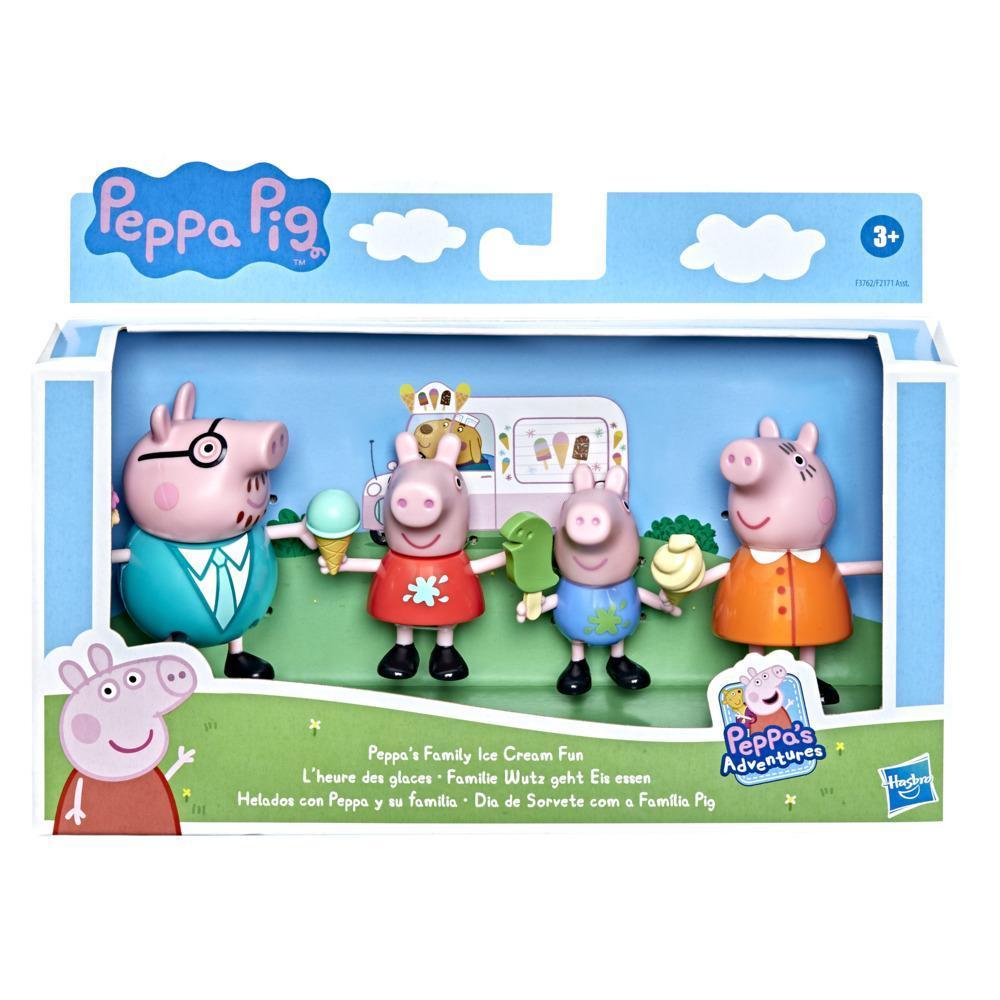 Peppa Pig Peppa's Family Ice Cream Fun Figure 4-Pack Toy, 4 Peppa Pig Family Figures With Frozen Treats, Ages 3 and Up product thumbnail 1