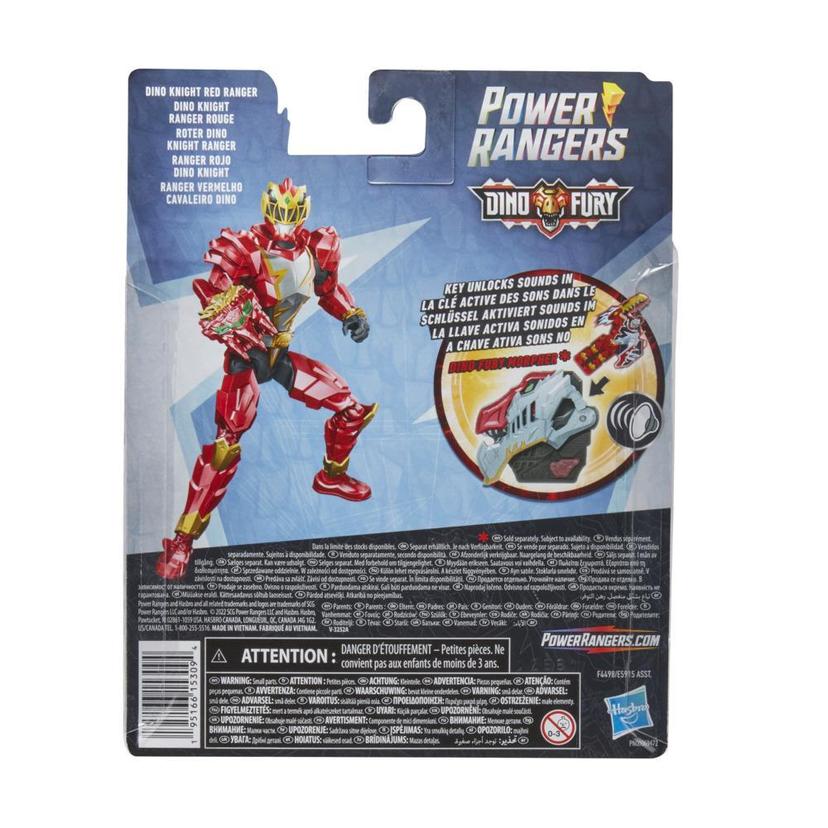 Power Rangers Dino Fury Dino Knight Red Ranger 6-Inch Action Figure Toy with Dino Fury Key, Dino-Themed Accessory, Kids product image 1