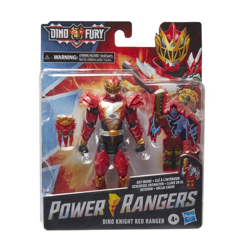 Power Rangers Dino Fury Dino Knight Red Ranger 6-Inch Action Figure Toy with Dino Fury Key, Dino-Themed Accessory, Kids product image 1