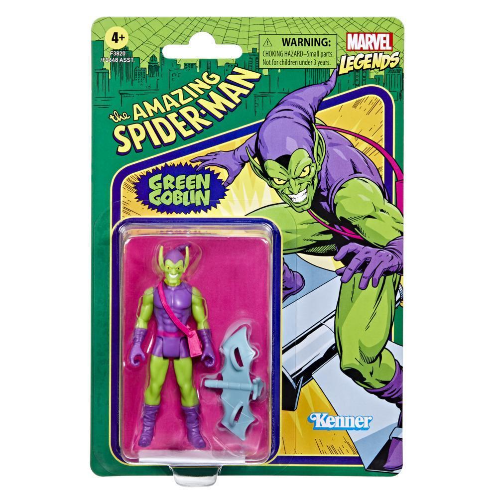 Hasbro Marvel Legends Series 3.75-inch Retro 375 Collection Green Goblin Action Figure Toy, 2 Accessories product thumbnail 1