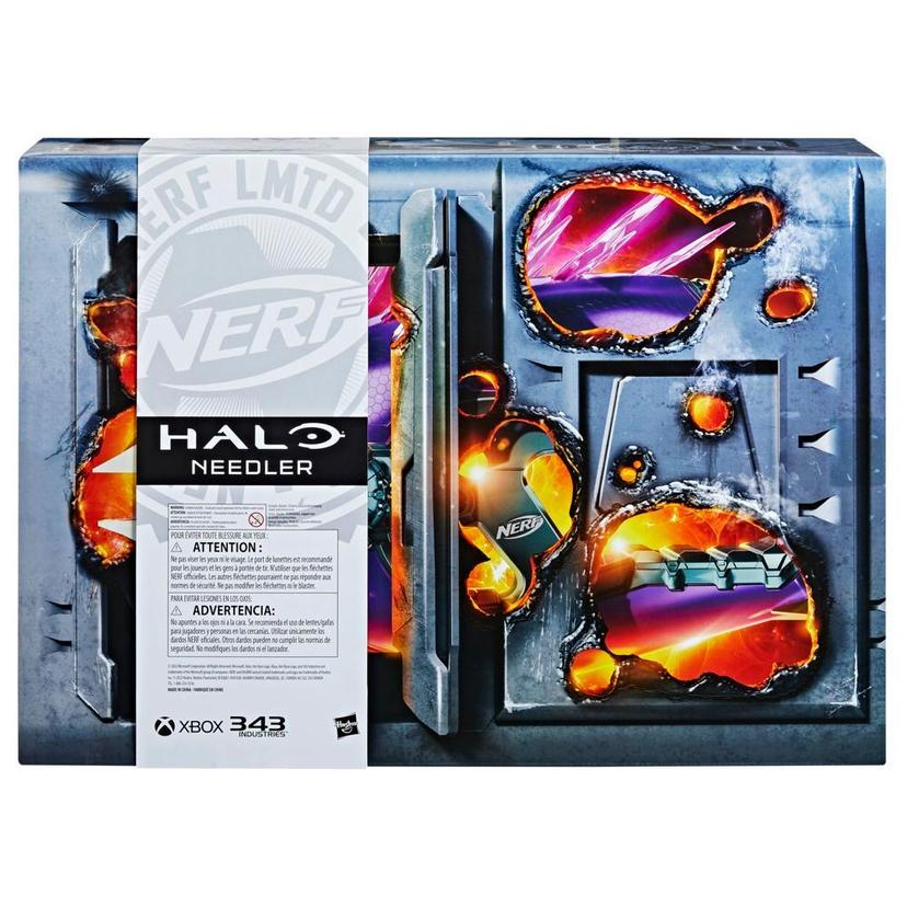 Nerf LMTD Halo Needler Dart-Firing Blaster, Light-Up Needles, 10-Dart Drum, 10 Nerf Elite Darts, Game Card product image 1