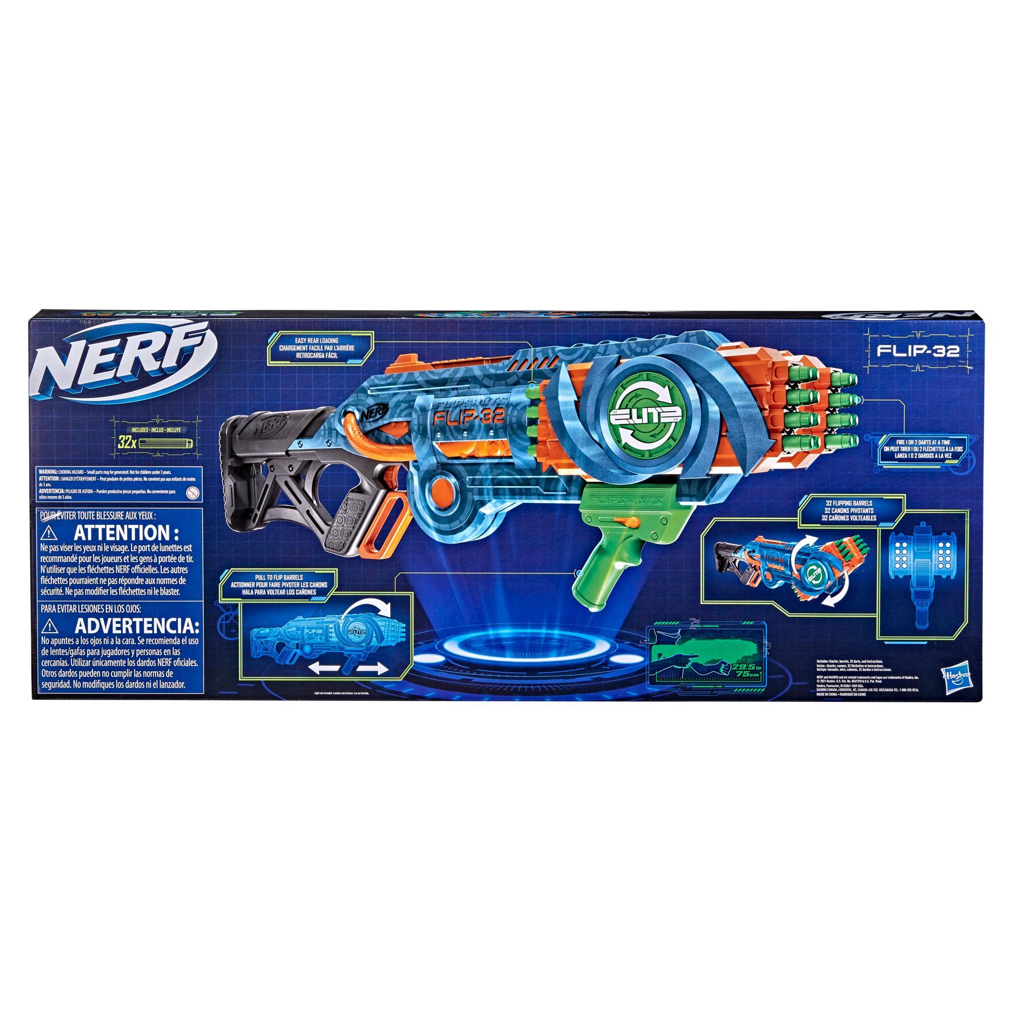 Nerf Elite 2.0 Flipshots Flip-32 Blaster, 32 Dart Barrels Flip to Double Your Firepower, 32-Dart Capacity, 32 Nerf Darts product thumbnail 1