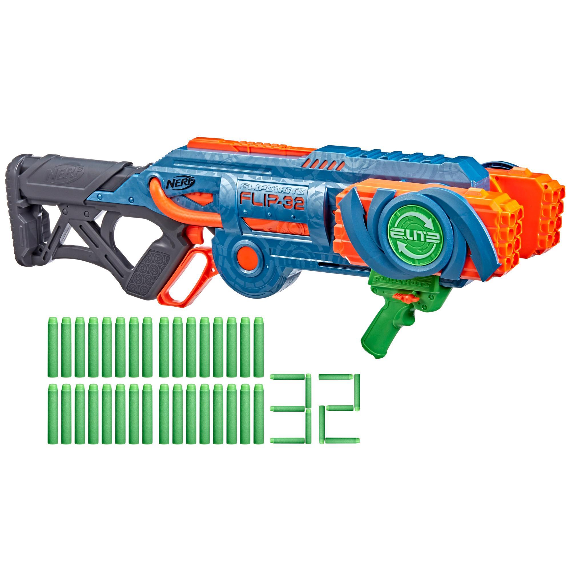 Nerf Elite 2.0 Flipshots Flip-32 Blaster, 32 Dart Barrels Flip to Double Your Firepower, 32-Dart Capacity, 32 Nerf Darts product thumbnail 1