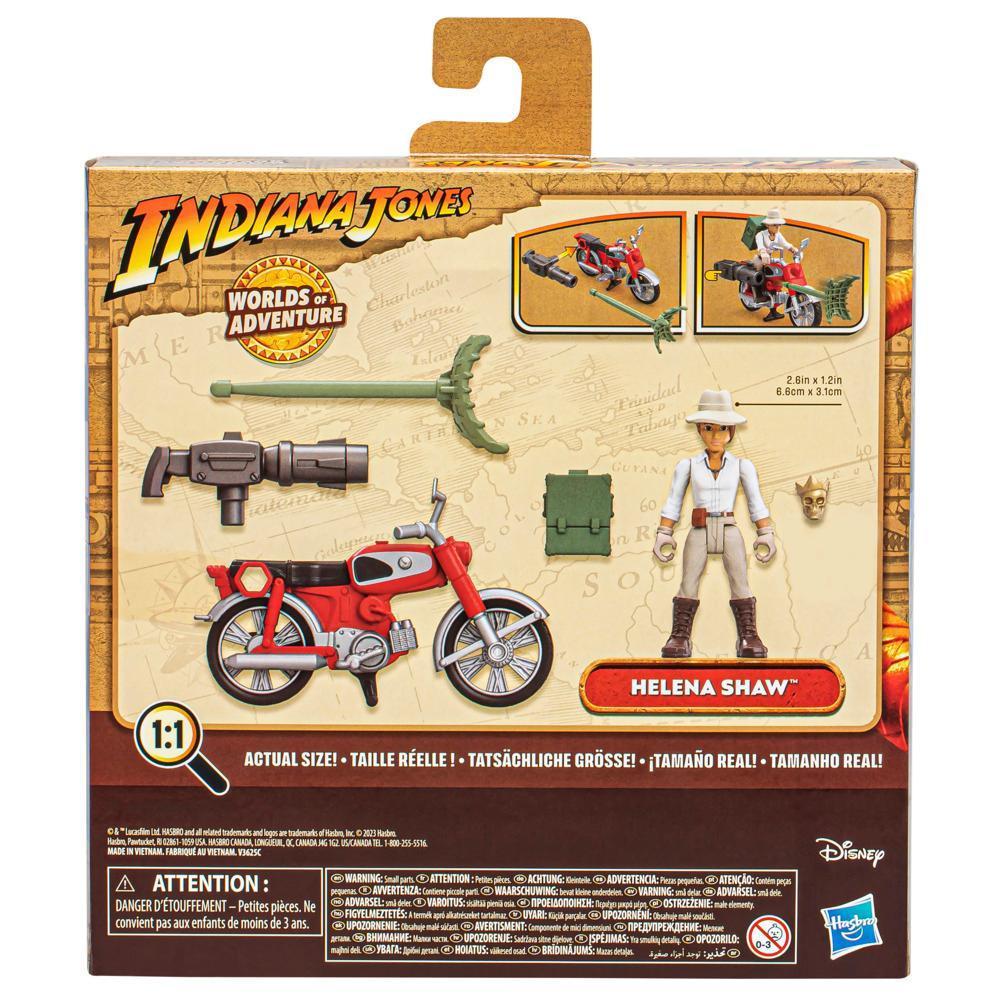 Indiana Jones Worlds of Adventure Helena Shaw with Motorcycle Figure & Vehicle (2.5”) product thumbnail 1