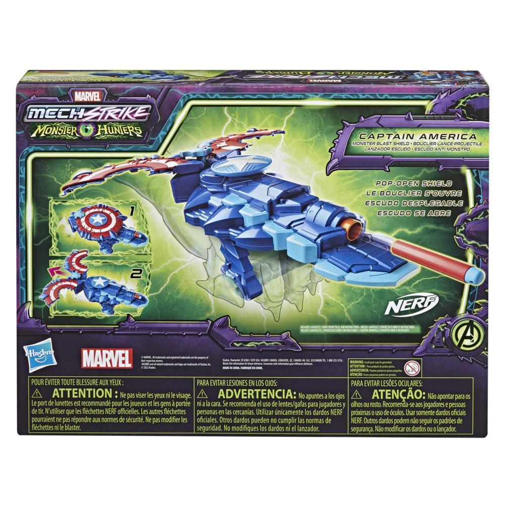 Marvel Avengers Mech Strike Monster Hunters Captain America Monster Blast Shield Roleplay Toy, Kids Ages 5 and Up product thumbnail 1